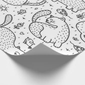 猫パターン ラッピングペーパー (角)