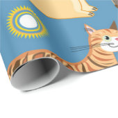 猫パターン ラッピングペーパー (ロールコーナー)