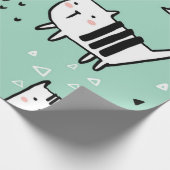 猫パターン ラッピングペーパー (角)