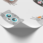猫パターン ラッピングペーパー (角)