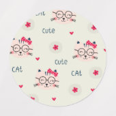 猫パターン ラベル (デザイン1)