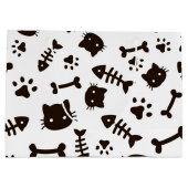 猫パターン ラージペーパーバッグ (裏面)