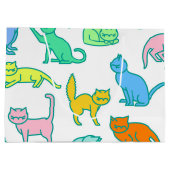猫パターン ラージペーパーバッグ (裏面)