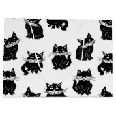 猫パターン ラージペーパーバッグ (裏面)