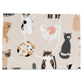 猫パターン ラージペーパーバッグ (裏面)