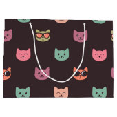 猫パターン ラージペーパーバッグ (裏面)