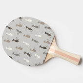猫パターン 卓球ラケット (横)