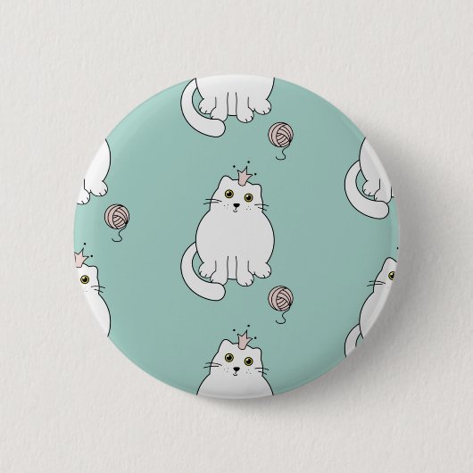 猫パターン 缶バッジ (正面)