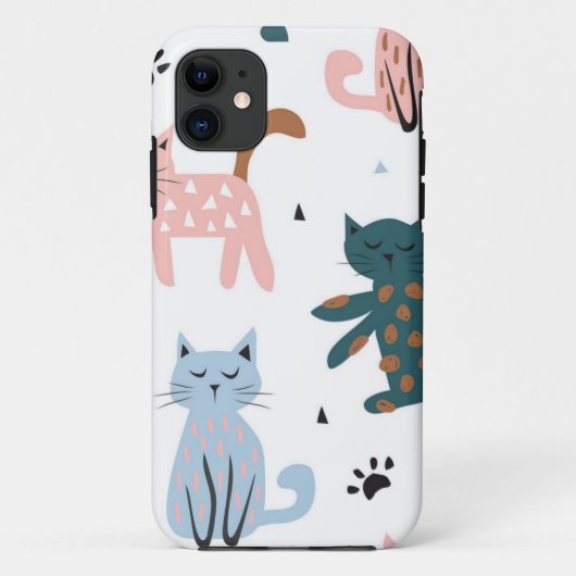猫パターン Case-Mate iPhoneケース (裏面)
