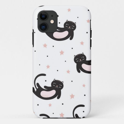 猫パターン Case-Mate iPhoneケース (裏面)