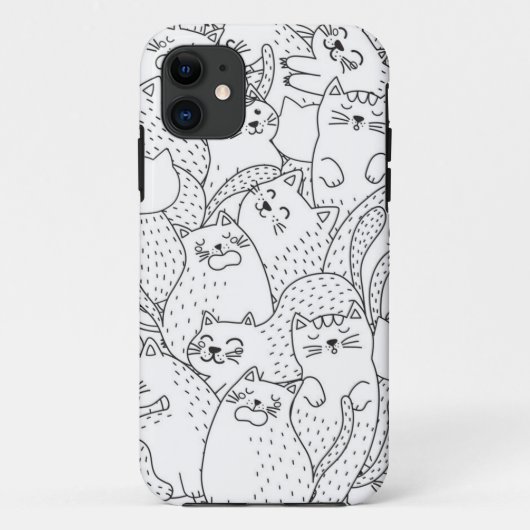 猫パターン Case-Mate iPhoneケース (裏面)