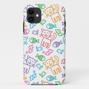 猫パターン iPhone 11 ケース