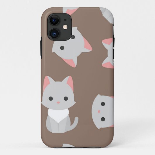 猫パターン Case-Mate iPhoneケース (裏面)