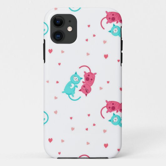 猫パターン Case-Mate iPhoneケース (裏面)