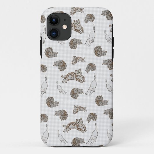 猫パターン Case-Mate iPhoneケース (裏面)