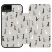 猫パターン INCIPIO iPhoneウォレットケース (フォリオ Open)