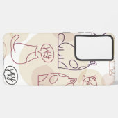 猫パターン SAMSUNG GALAXYケース (左側面)