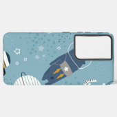 猫パターン SAMSUNG GALAXYケース (左側面)