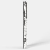 猫パターン SAMSUNG GALAXYケース (右側面)