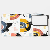 猫パターン SAMSUNG GALAXYケース (左側面)