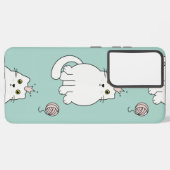 猫パターン SAMSUNG GALAXYケース (左側面)