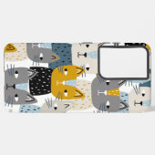 猫パターン SAMSUNG GALAXYケース (左側面)