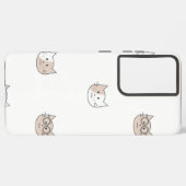 猫パターン SAMSUNG GALAXYケース (左側面)
