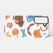 猫パターン SAMSUNG GALAXYケース (裏面横)
