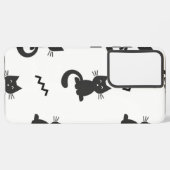 猫パターン SAMSUNG GALAXYケース (左側面)
