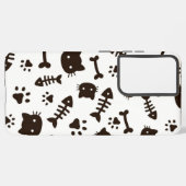 猫パターン SAMSUNG GALAXYケース (左側面)