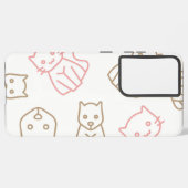 猫パターン SAMSUNG GALAXYケース (左側面)