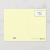 猫パッチワークのペット葉書 ポストカード (裏面)