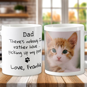 猫パパおもしろい父の日 – カスタム Pet Photo コーヒーマグカップ