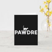 猫パパかわいいファーパパファーザーデーペットポーダディーミー カード (黄色い花)