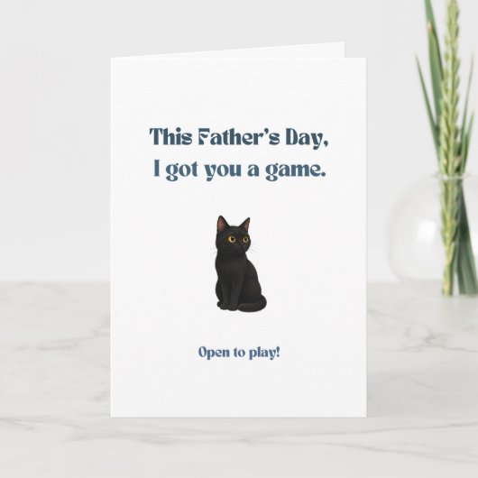 猫パパのための父の日カード 黒猫 カード (正面)