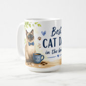 猫パパのための父の日 コーヒーマグカップ (正面左)