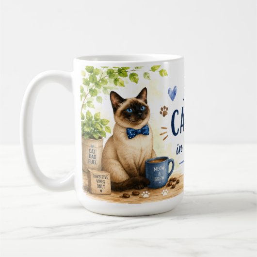 猫パパのための父の日 コーヒーマグカップ (左)