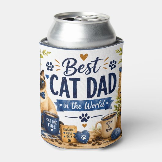 猫パパのための父の日 猫好きな方へ 缶クーラー (缶正面)