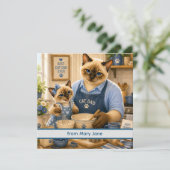 猫パパのための父の日 猫好きのためのギフト カード (スタンド正面)