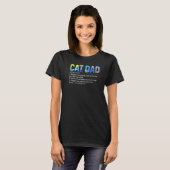 猫パパの定義 普通のパパと似てるけどよりクール Tシャツ (正面フル)