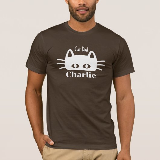 猫パパカスタムの猫名 Tシャツ (正面)