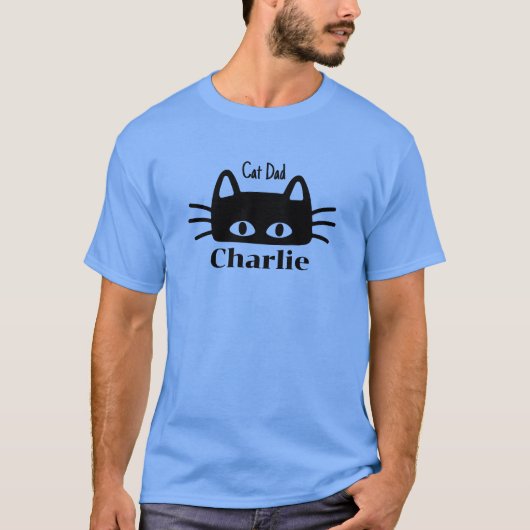 猫パパカスタムの猫名 Tシャツ (正面)