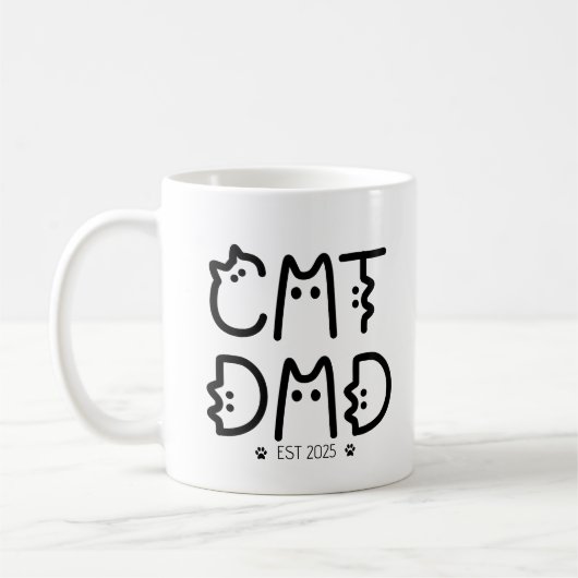 猫パパカスタム年 コーヒーマグカップ (左)