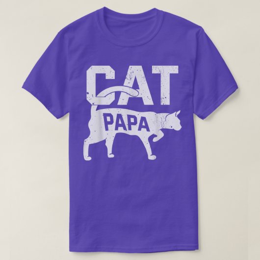 猫パパキッテンペット飼いニャー父の日 Tシャツ (デザイン正面)