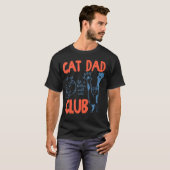 猫パパクラブ ネコと一緒が最高 猫好きのための面白いネコグッズ Tシャツ (正面フル)