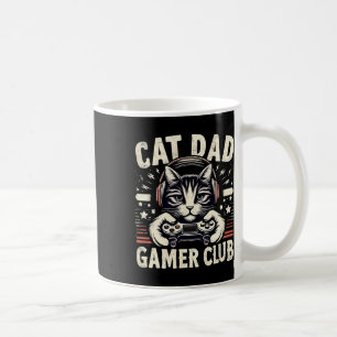 猫パパゲーマークラブ 面白い猫のデザインのゲーム好き男性向け コーヒーマグカップ