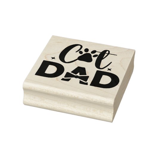 猫パパゴム印 ラバースタンプ (スタンプ)