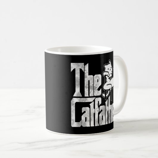 猫パパザ猫熱狂する父レイジーキャットファーザー子猫 コーヒーマグカップ (正面右)