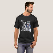 猫パパザ猫熱狂する父親子猫パパ Tシャツ (正面フル)