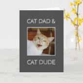猫パパドゥデファーザーズカスタムデイ文字 カード (黄色い花)